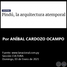 PIND, LA ARQUITECTURA ATEMPORAL - Por ANBAL CARDOZO OCAMPO - Domingo, 03 de Enero de 2021